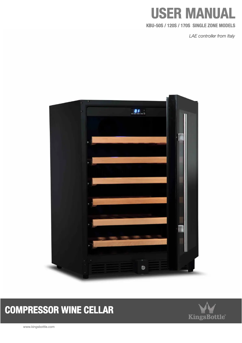 Page 1 de la notice Manuel utilisateur KingsBottle KBU-50S