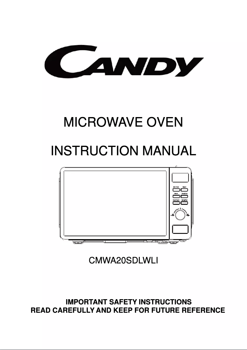 Page n°1 - Manuel utilisateur Candy CMWA20SDLWLI