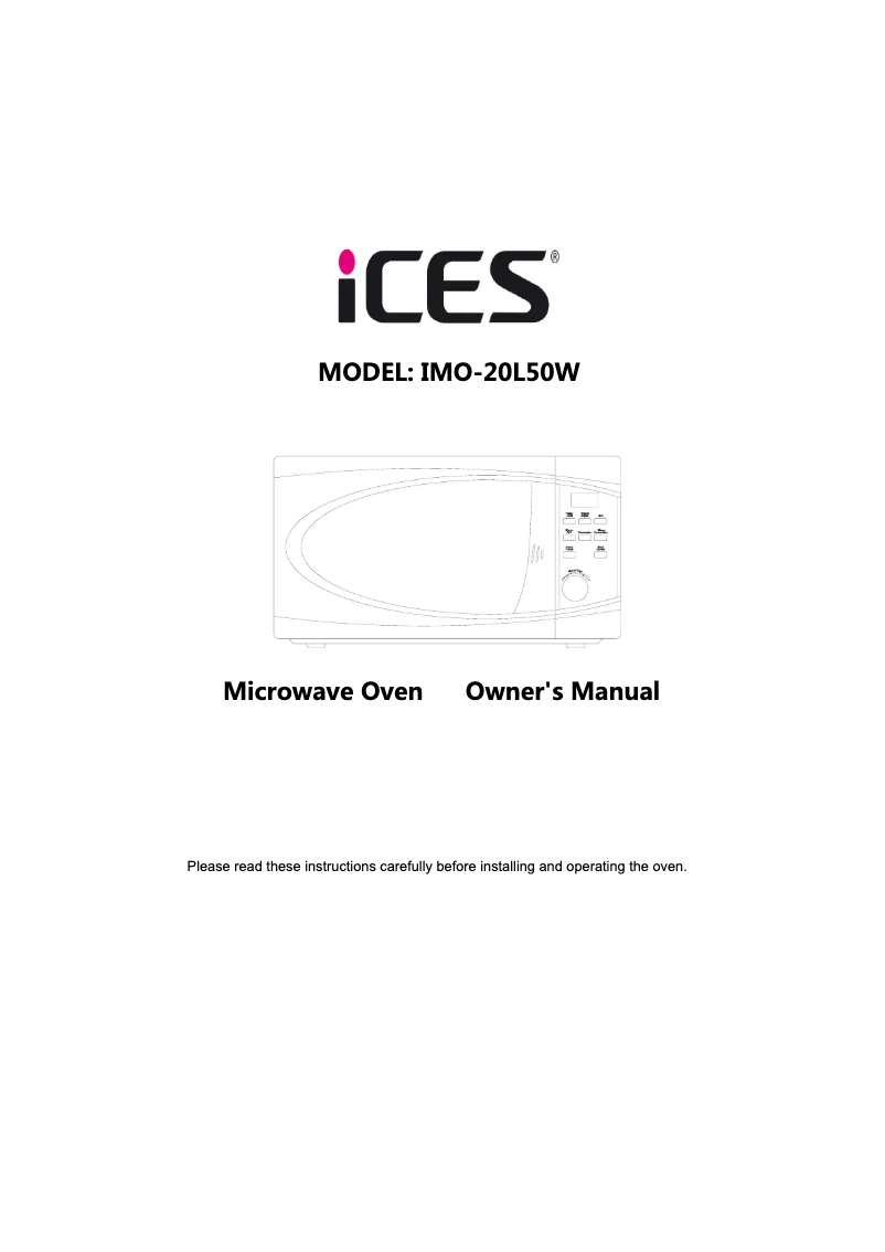 Page 1 de la notice Manuel utilisateur Ices IM0-20L50W