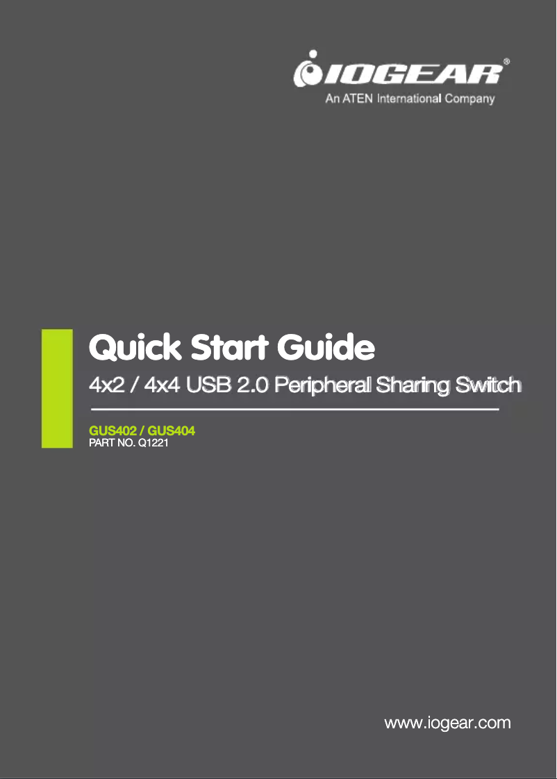 Page n°1 - Mode d'emploi iogear GUS404