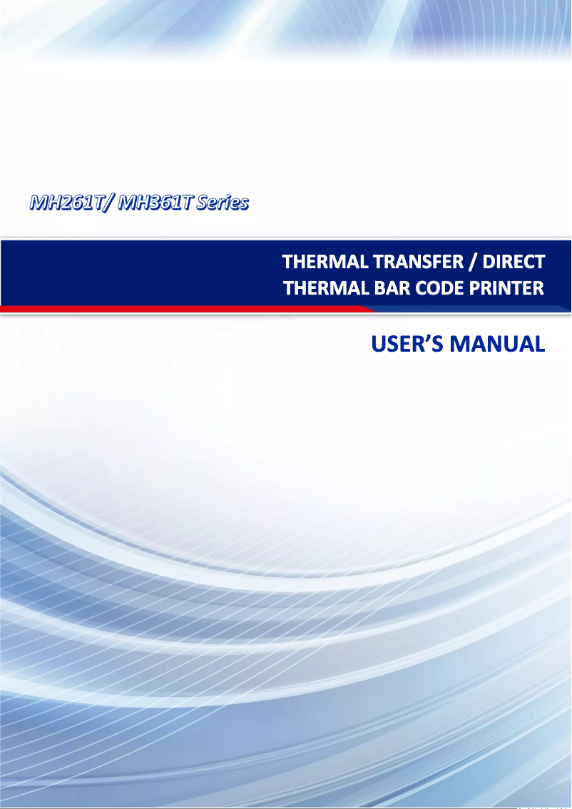 Page 1 de la notice Manuel utilisateur TSC MH361T