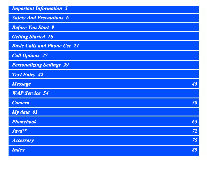 Page 1 of the manual User Manual NEC e121