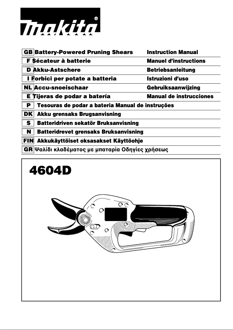 Page 1 de la notice Manuel utilisateur Makita 4604DW