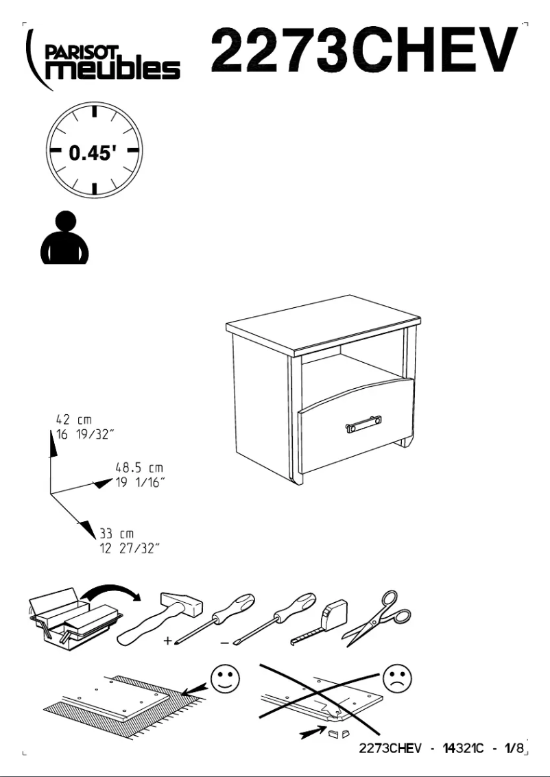 Page 1 de la notice Manuel utilisateur Parisot Biotiful 2273CHEV