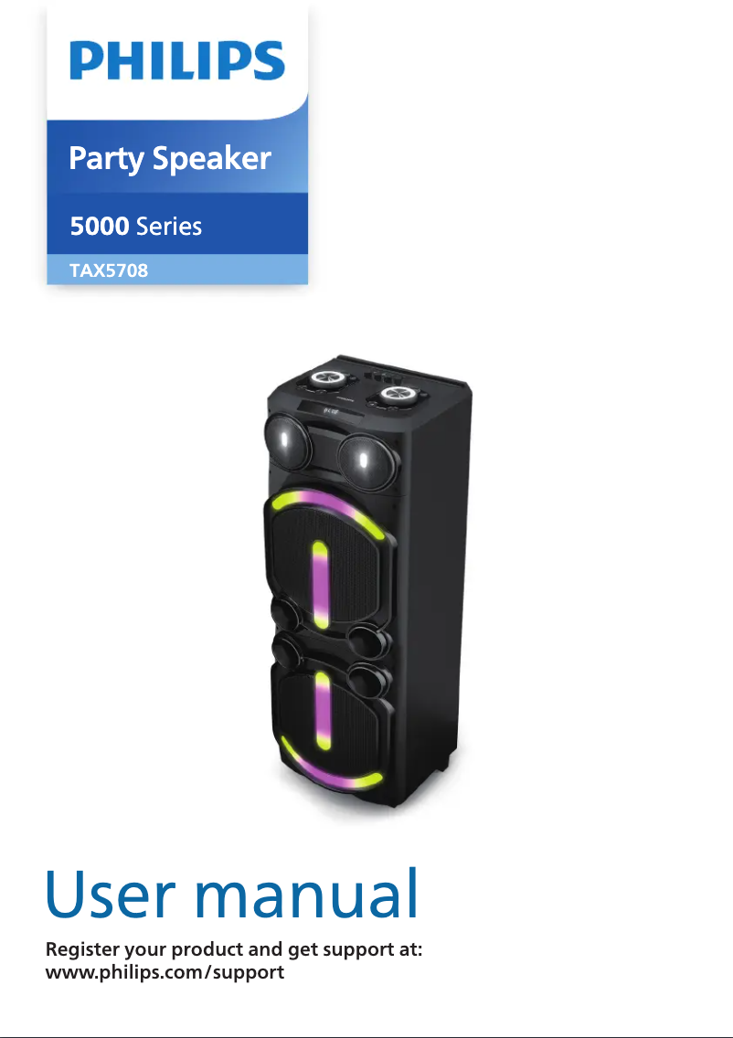 Page n°1 - Manuel utilisateur Philips TAX5708