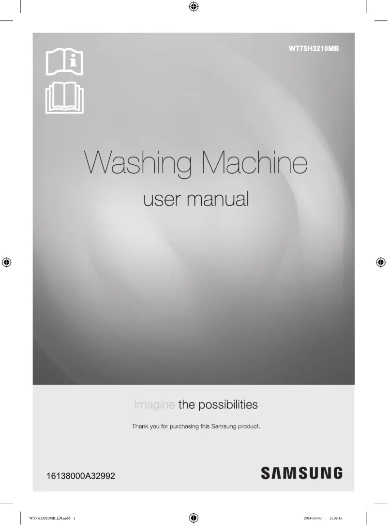 Page 1 of the manual User Manual Samsung WT75H3210MB