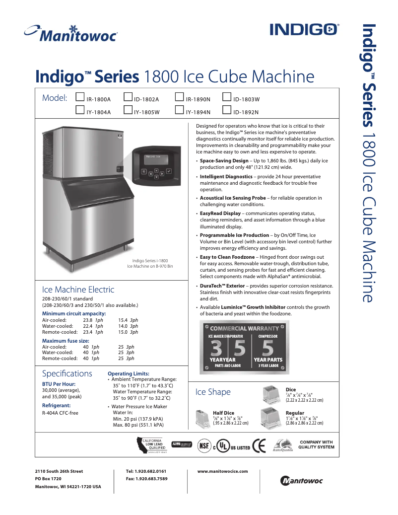 Image de la première page du manuel de l'appareil IY-1804A