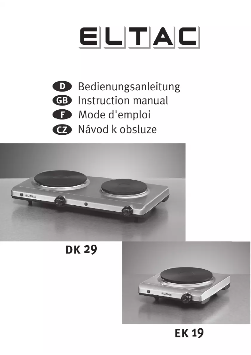 Page 1 of the manual User Manual Rommelsbacher DK 29