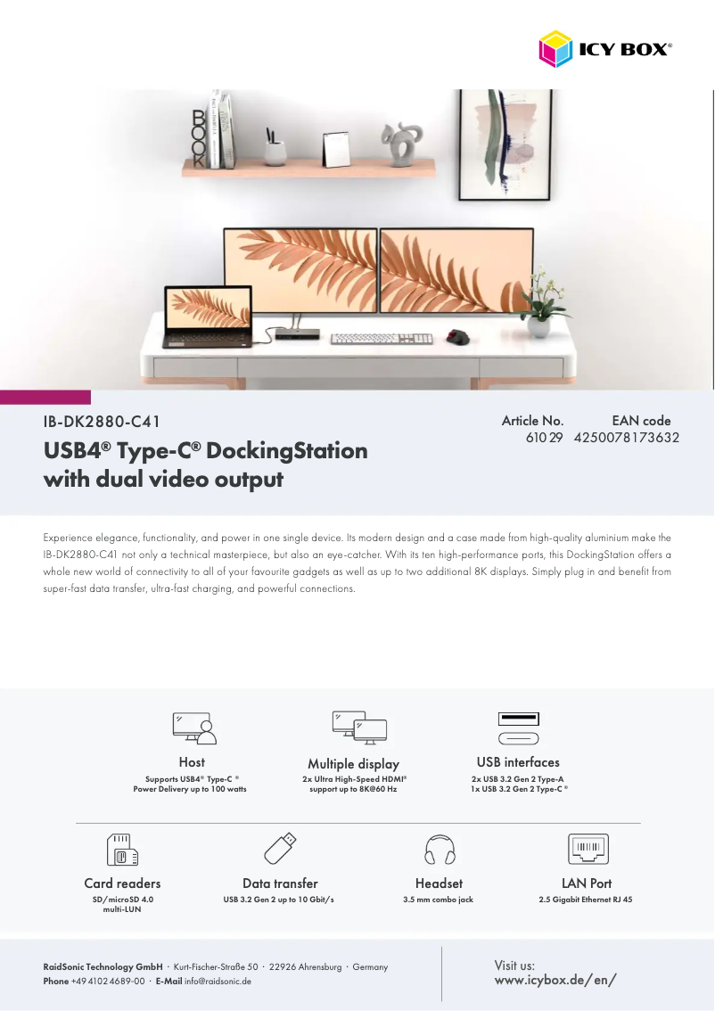 Image de la première page du manuel de l'appareil IB-DK2880-C41