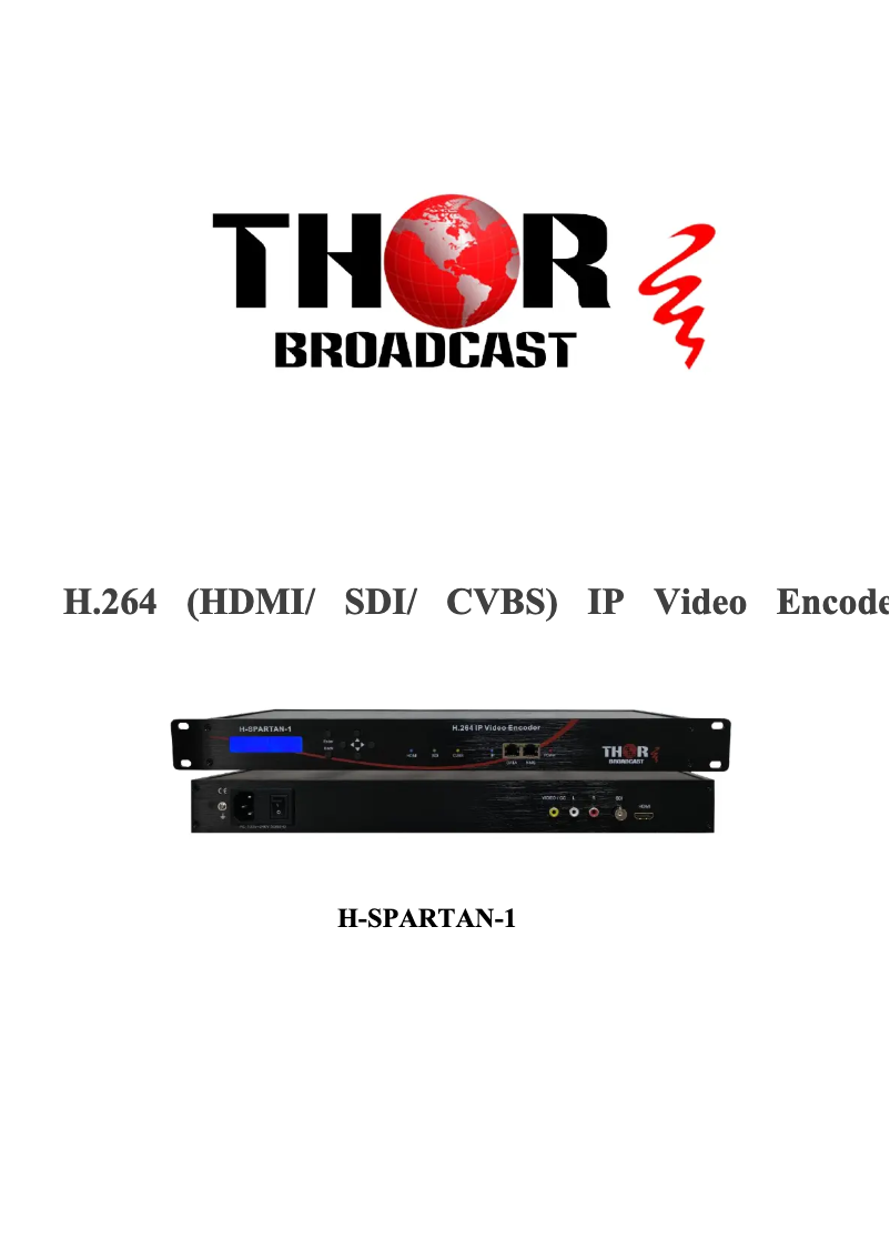 Image de la première page du manuel de l'appareil H-SPARTAN-1