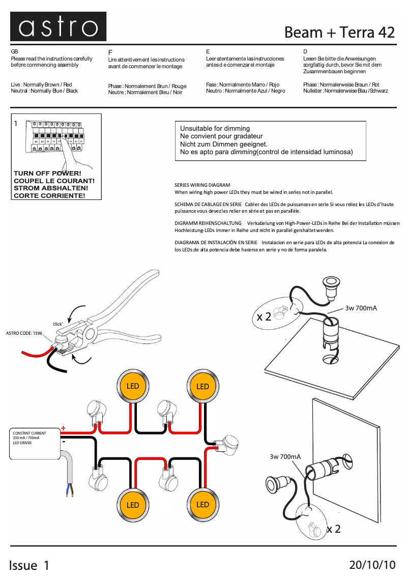 Page n°1 - Manuel utilisateur Astro Beam One