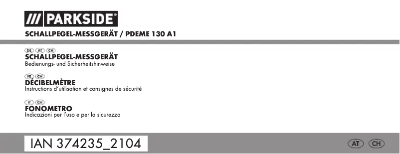 Image de la première page du manuel de l'appareil PDEME 130 A1