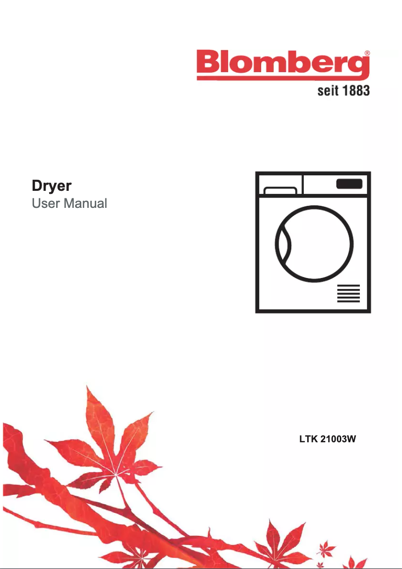 Page n°1 - Manuel utilisateur Blomberg LTK21003