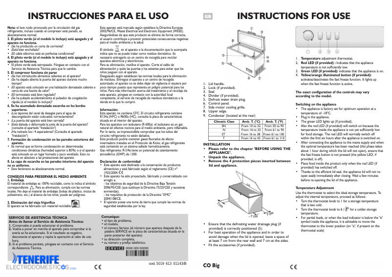 Page n°1 - Manuel utilisateur Tegran CT 400