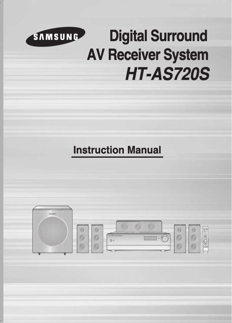 Page n°1 - Manuel utilisateur Samsung HT-AS720ST