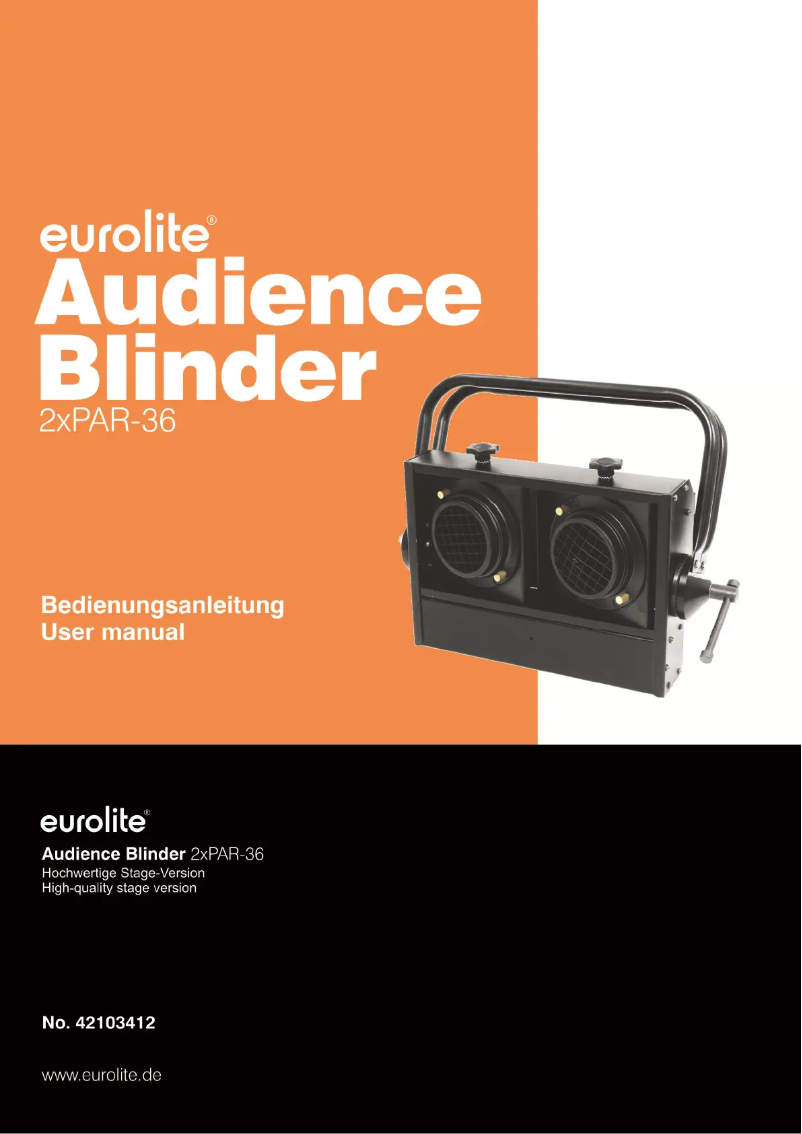 Page n°1 - Manuel utilisateur Eurolite PAR-36