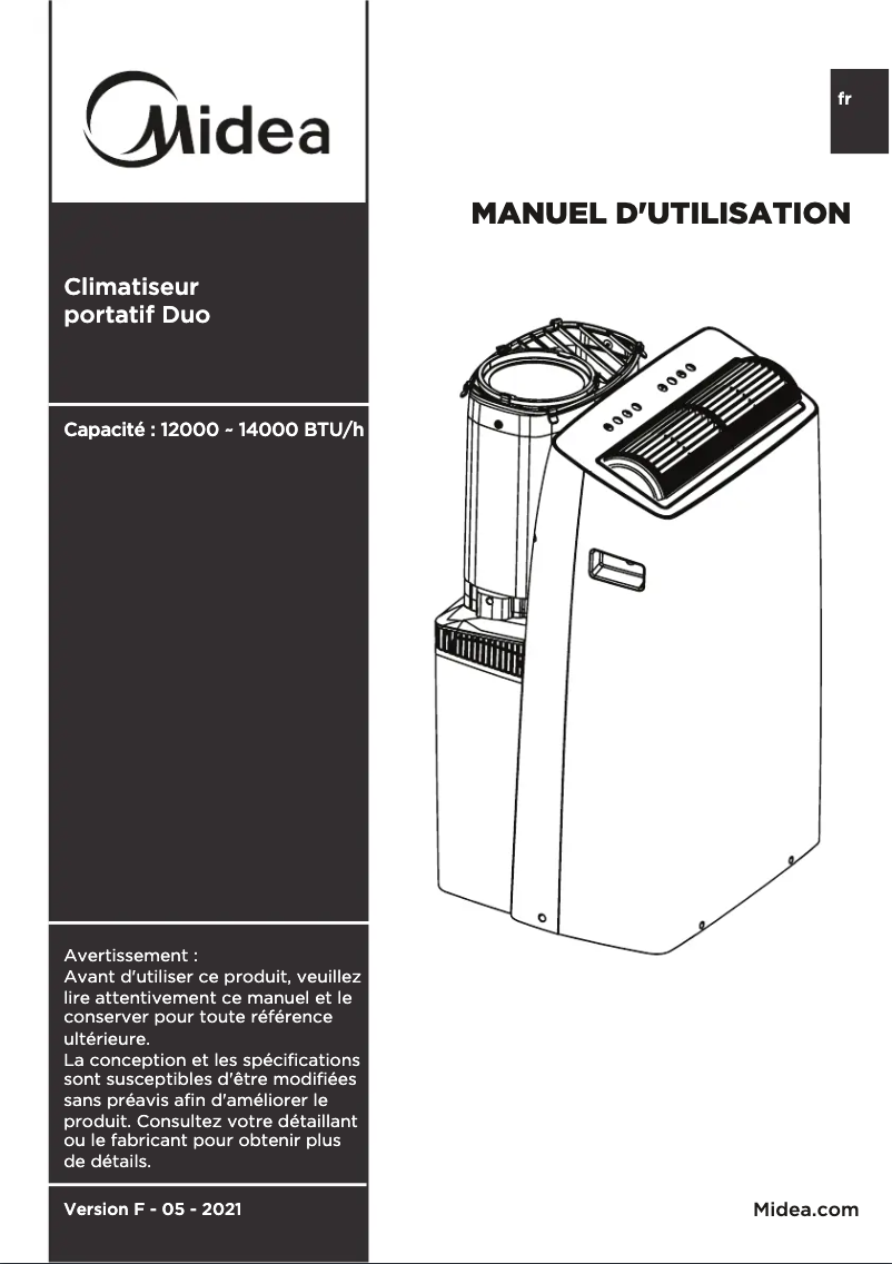 Page 1 de la notice Manuel utilisateur Midea MP12SVKBA3RHM