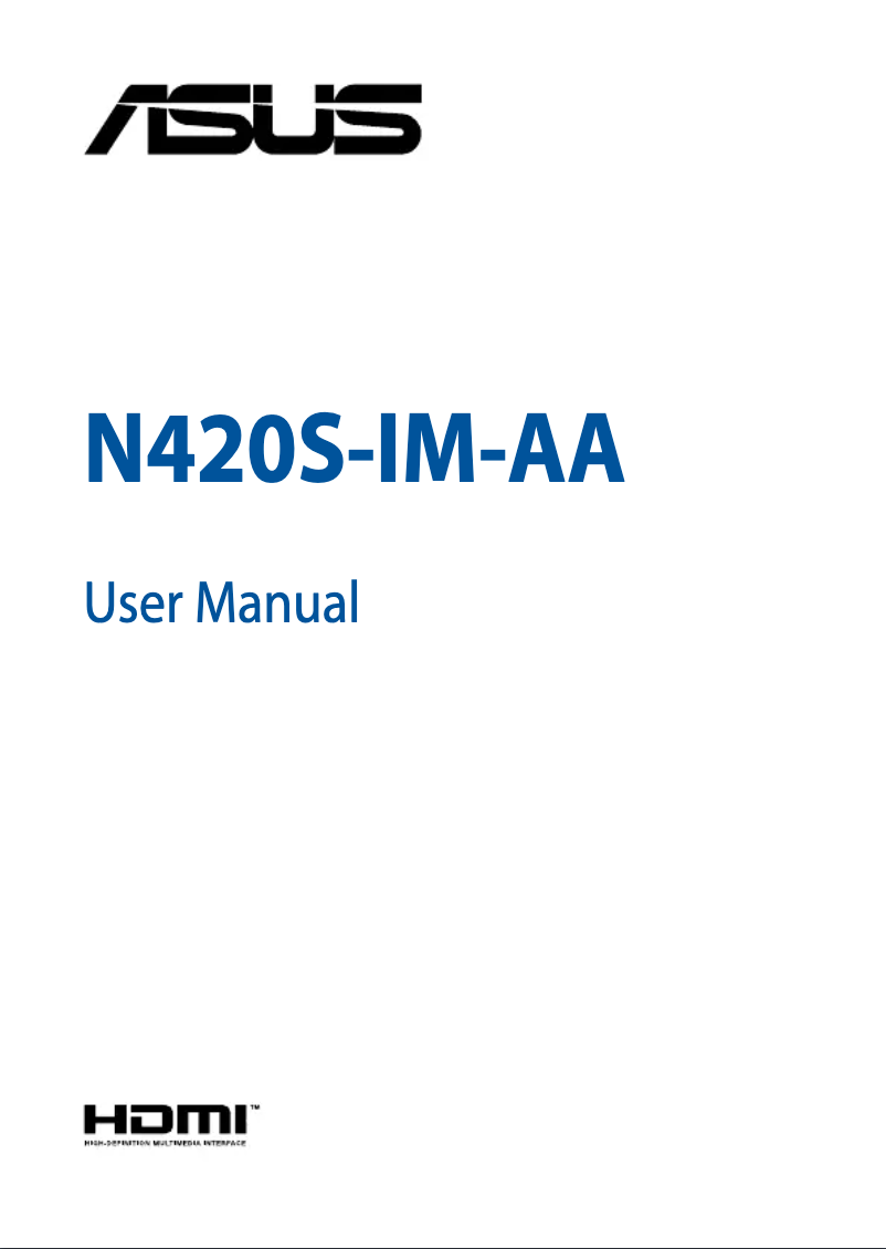 Page 1 de la notice Manuel utilisateur Asus N420S-IM-AA