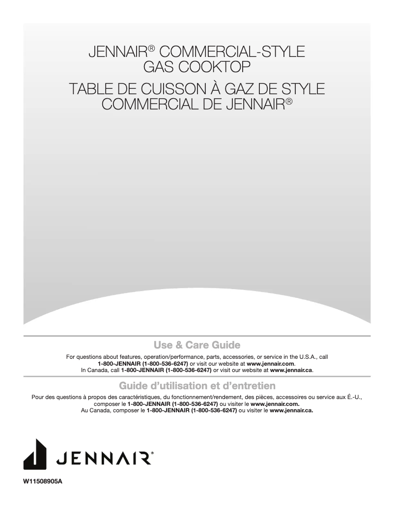 Page n°1 - Manuel utilisateur JennAir JGCP748HL