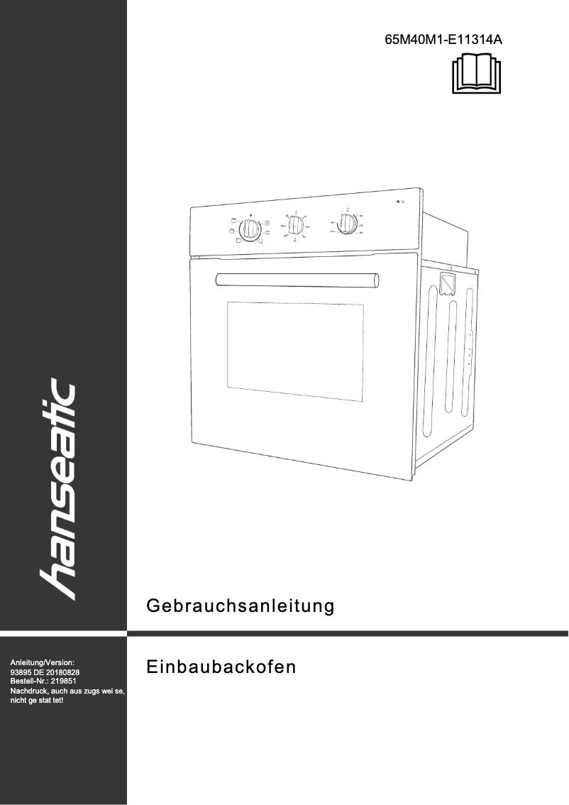Image de la première page du manuel de l'appareil 65M40M1-E11314A