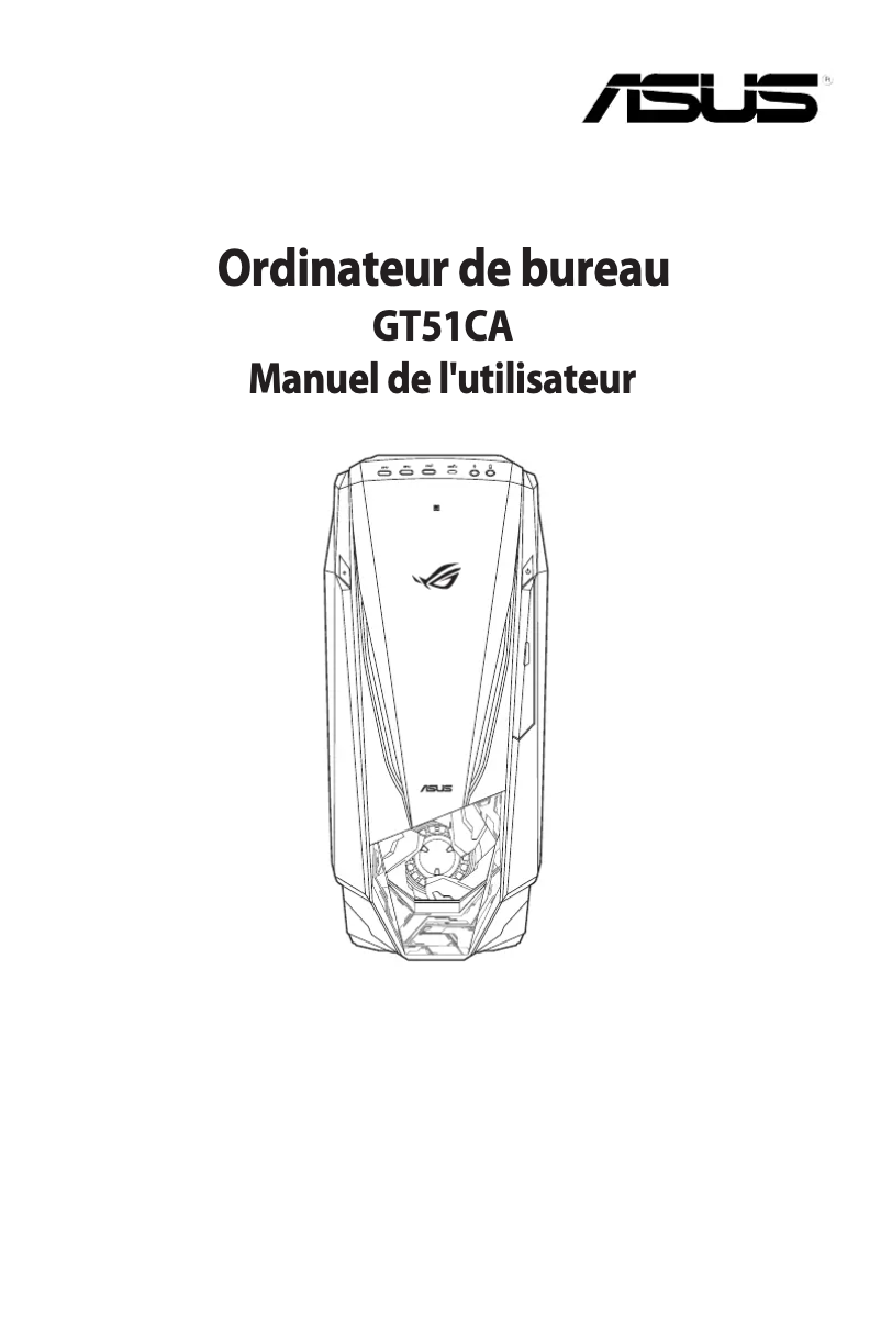 Page 1 de la notice Manuel utilisateur Asus ROG GT51CA