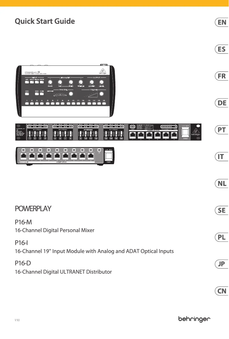 Page n°1 - Manuel utilisateur Behringer Powerplay P16-MB