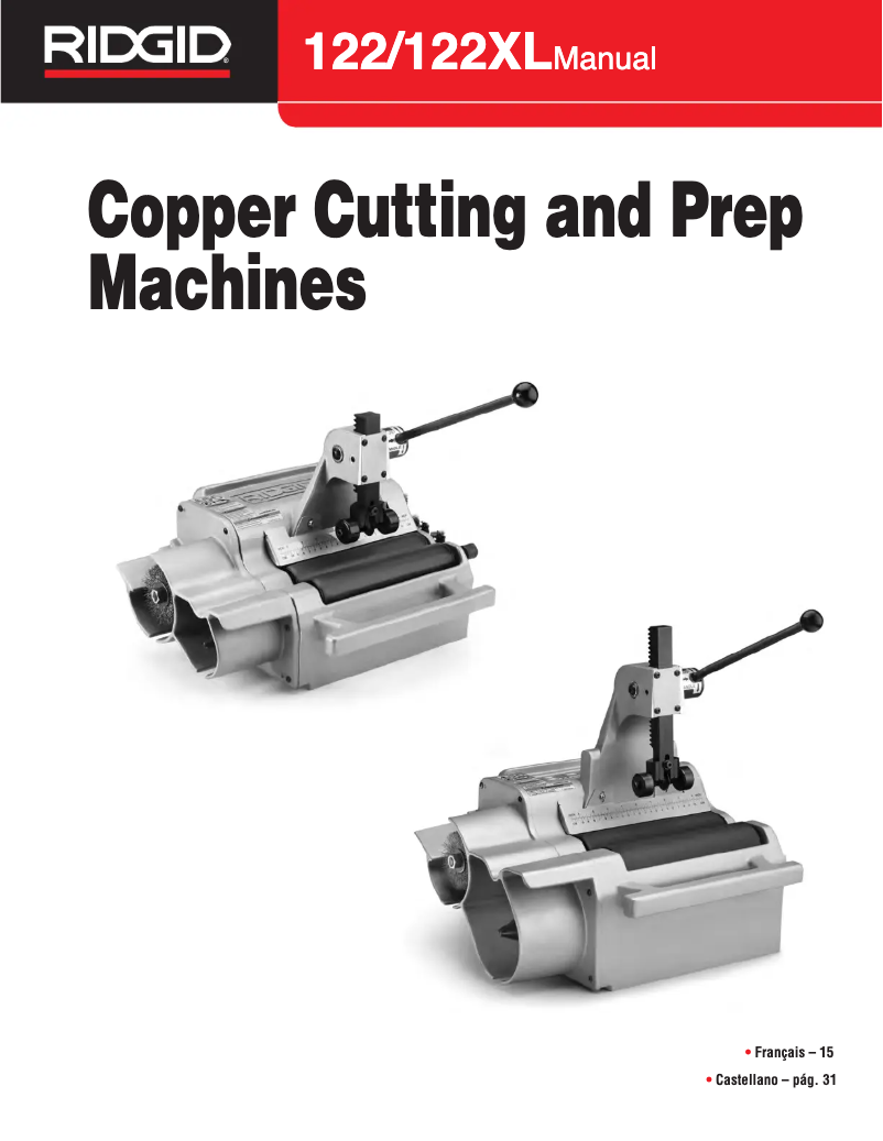 Image de la première page du manuel de l'appareil 122XL