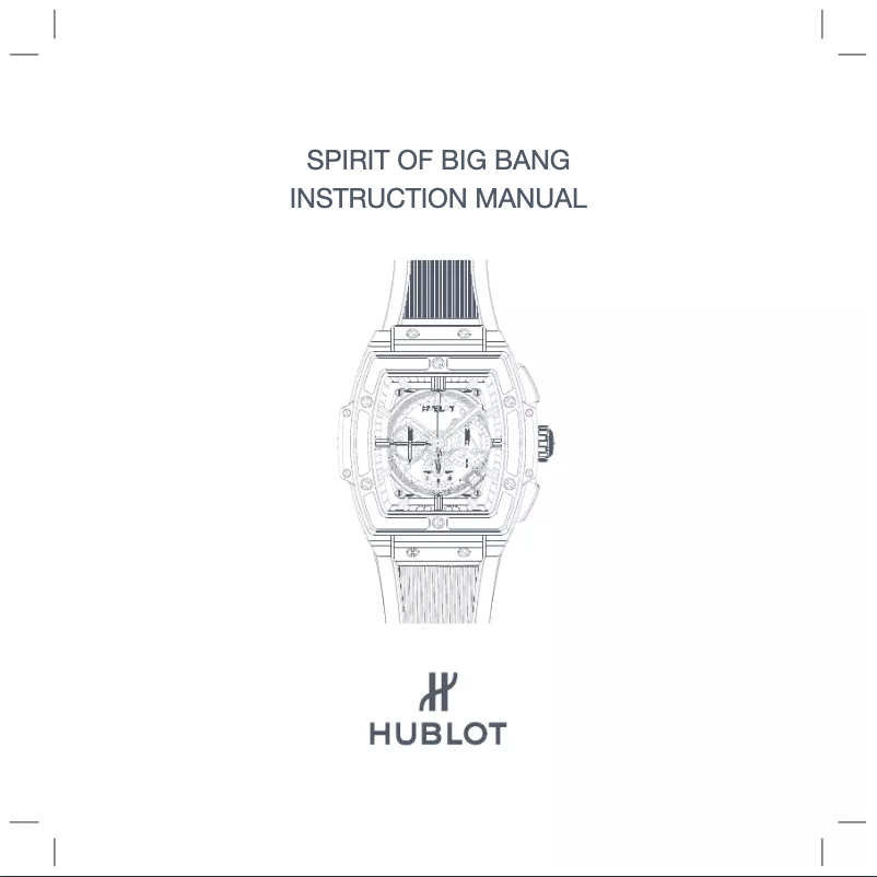 Page 1 de la notice Manuel utilisateur Hublot Spirit Of Big Bang Titanium 601.NX.0173.LR