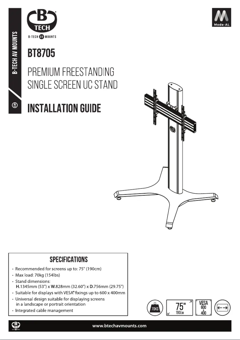 Página 1 del manual Manual de usuario B-Tech BT8705