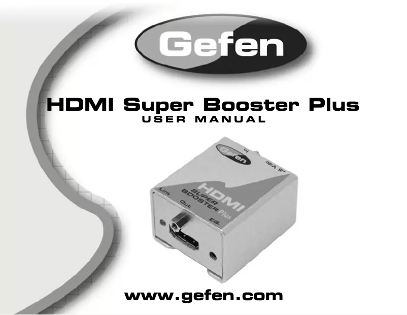Page n°1 - Manuel utilisateur Gefen EXT-HDMI-141SBP
