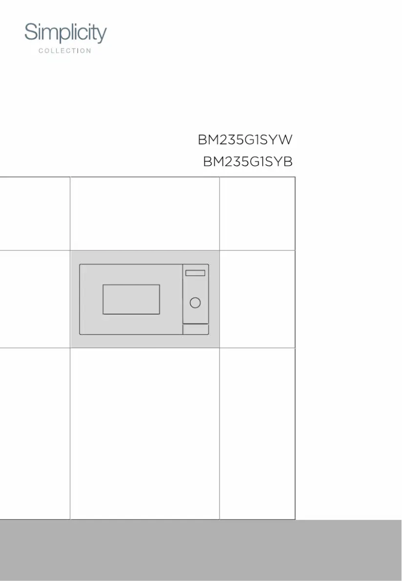 Page n°1 - Manuel utilisateur Gorenje BM235G1SYW