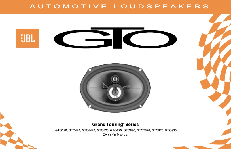 Image de la première page du manuel de l'appareil Grand Touring GTO320