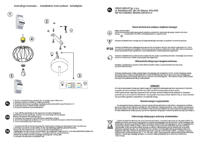 Image de la première page du manuel de l'appareil AD-LD-6266WE27M