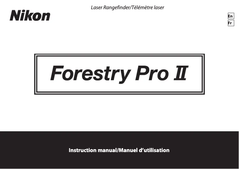 Image de la première page du manuel de l'appareil Forestry Pro II