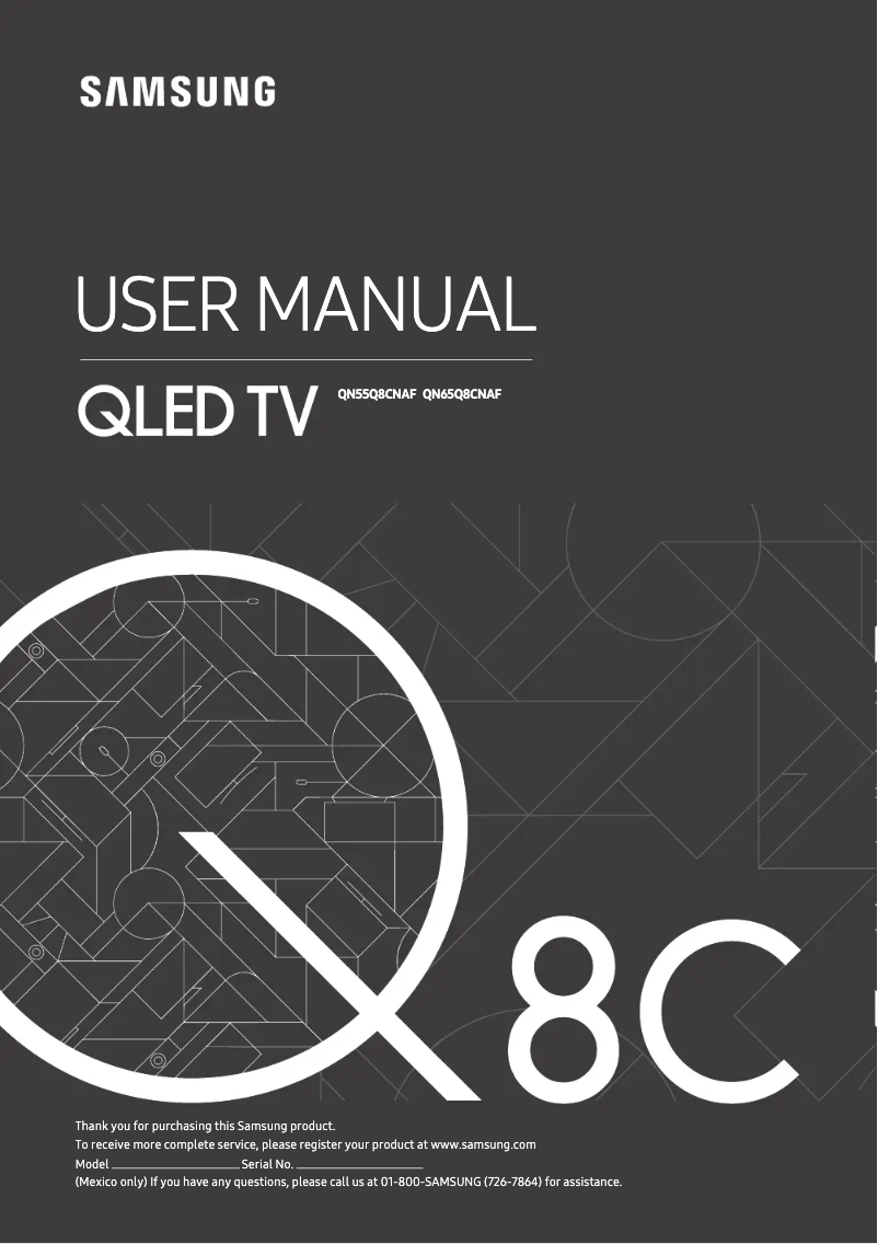 Image de la première page du manuel de l'appareil QN65Q8CNAF