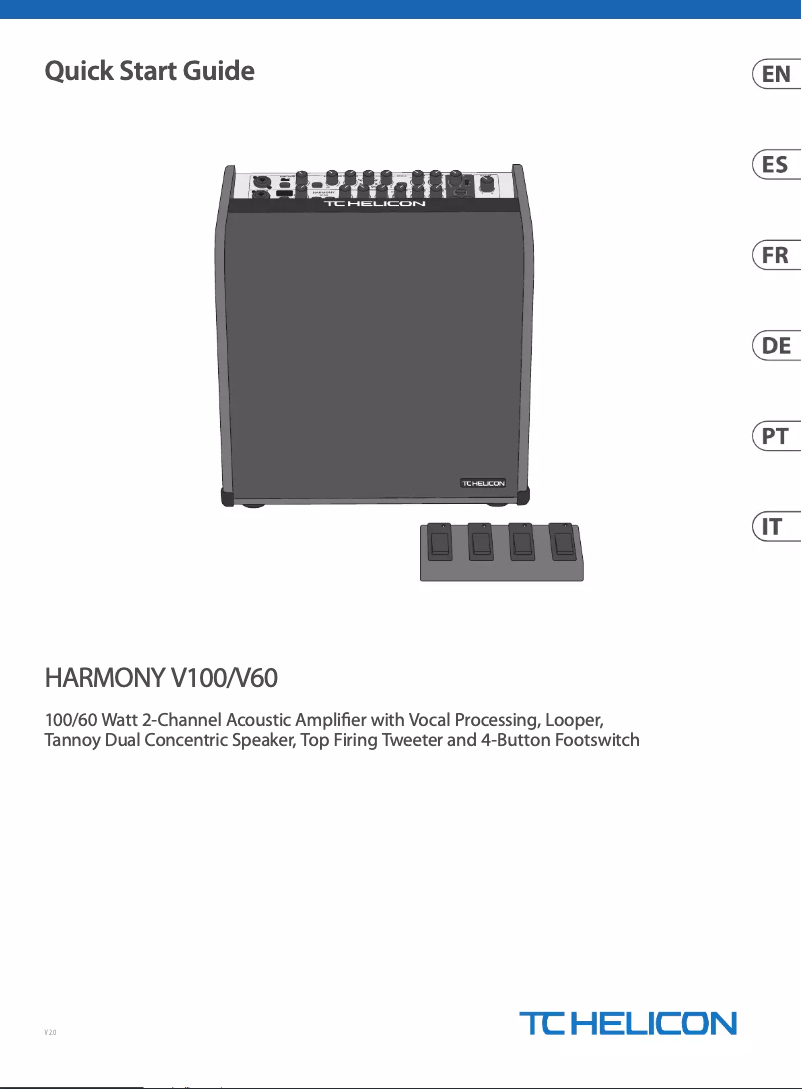 Page n°1 - Manuel utilisateur TC Helicon Harmony V60