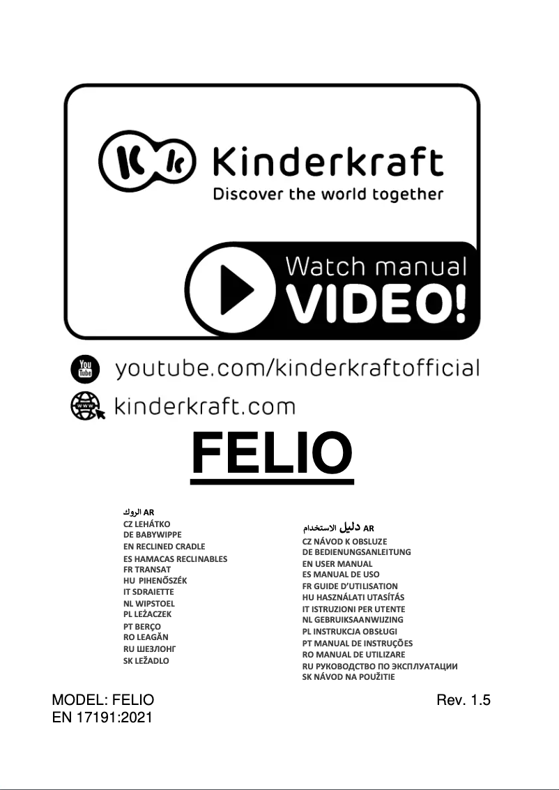 Page n°1 - Manuel utilisateur Kindercraft FELIO