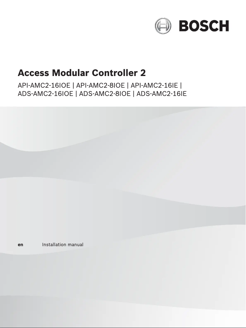 Page 1 de la notice Manuel utilisateur Bosch Access Modular Controller 2