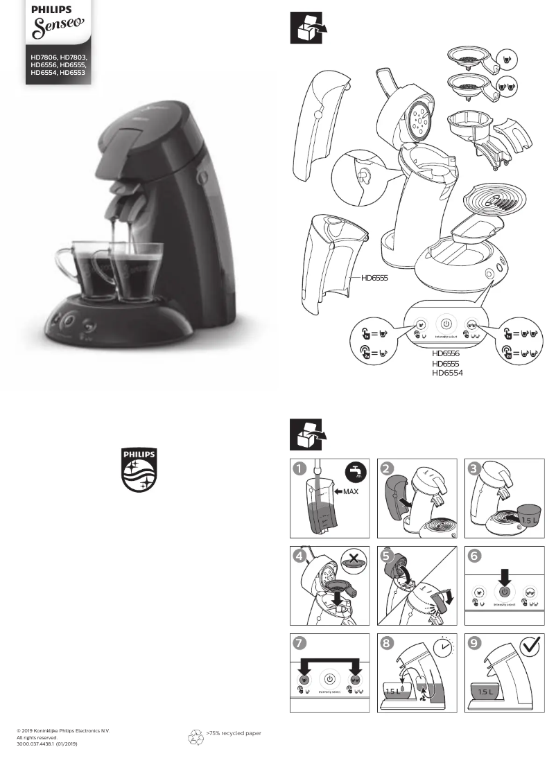 Page n°1 - Manuel utilisateur Philips Senseo Original HD6553