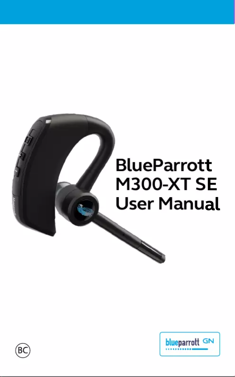 Page n°1 - Manuel utilisateur BlueParrott M300-XT
