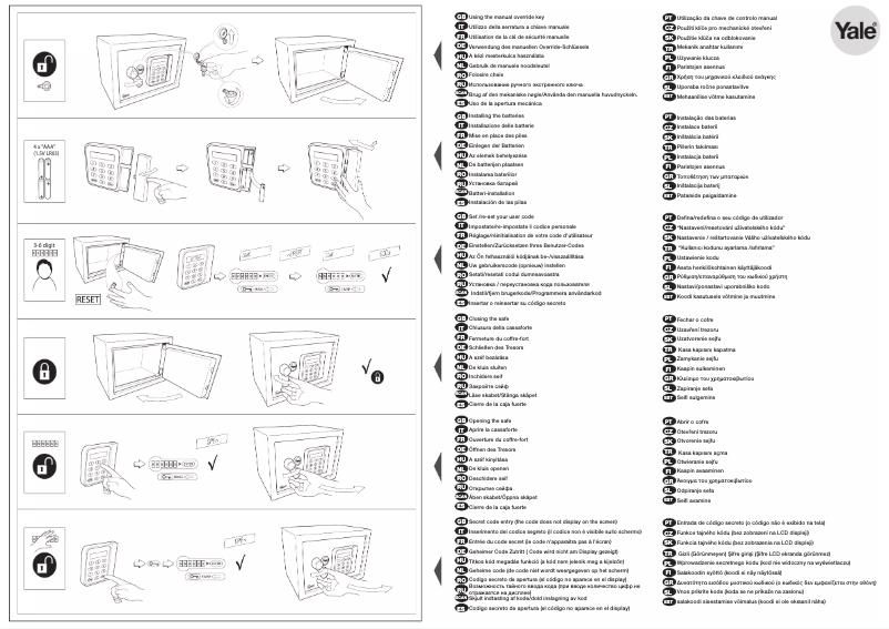 Page 1 de la notice Manuel utilisateur Yale YLG/200/DB1