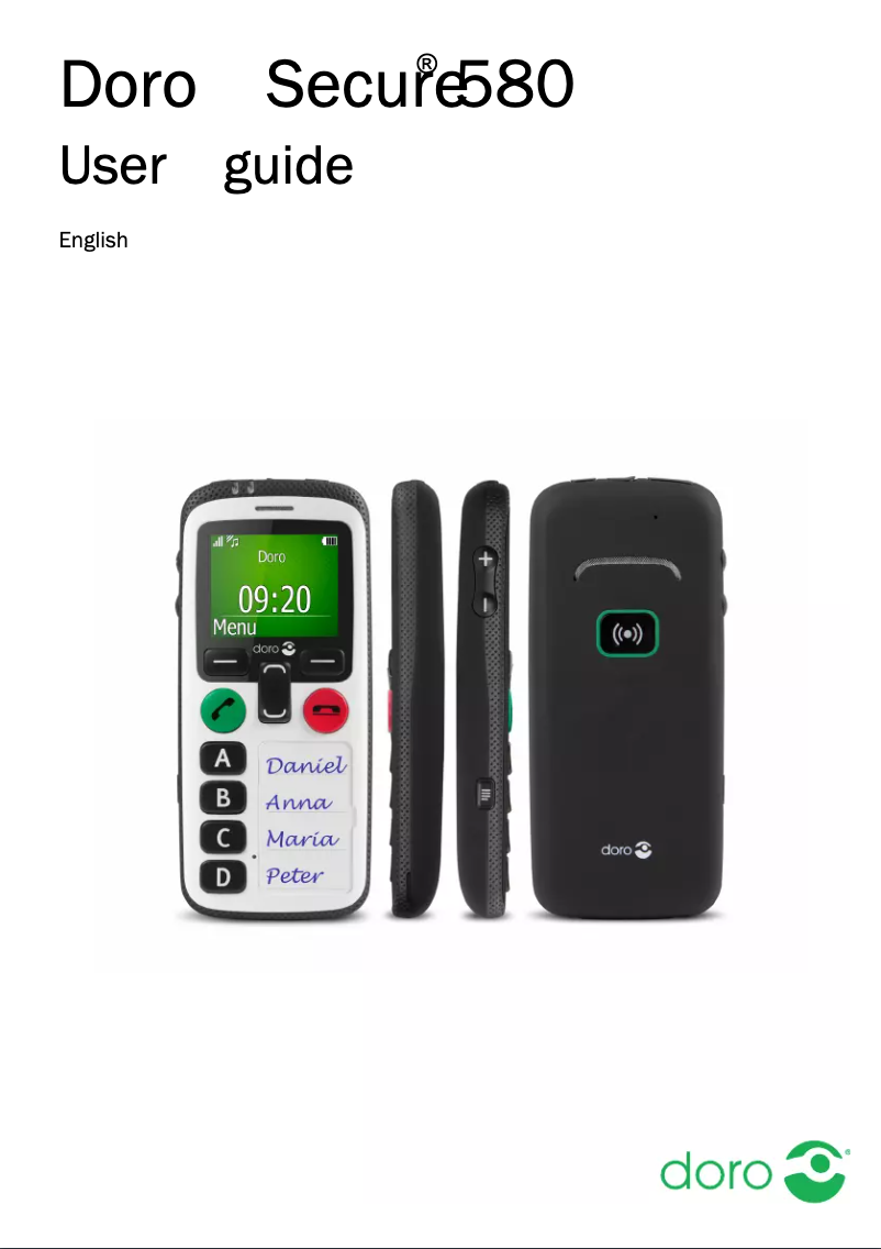 Page n°1 - Manuel utilisateur Doro Secure 580