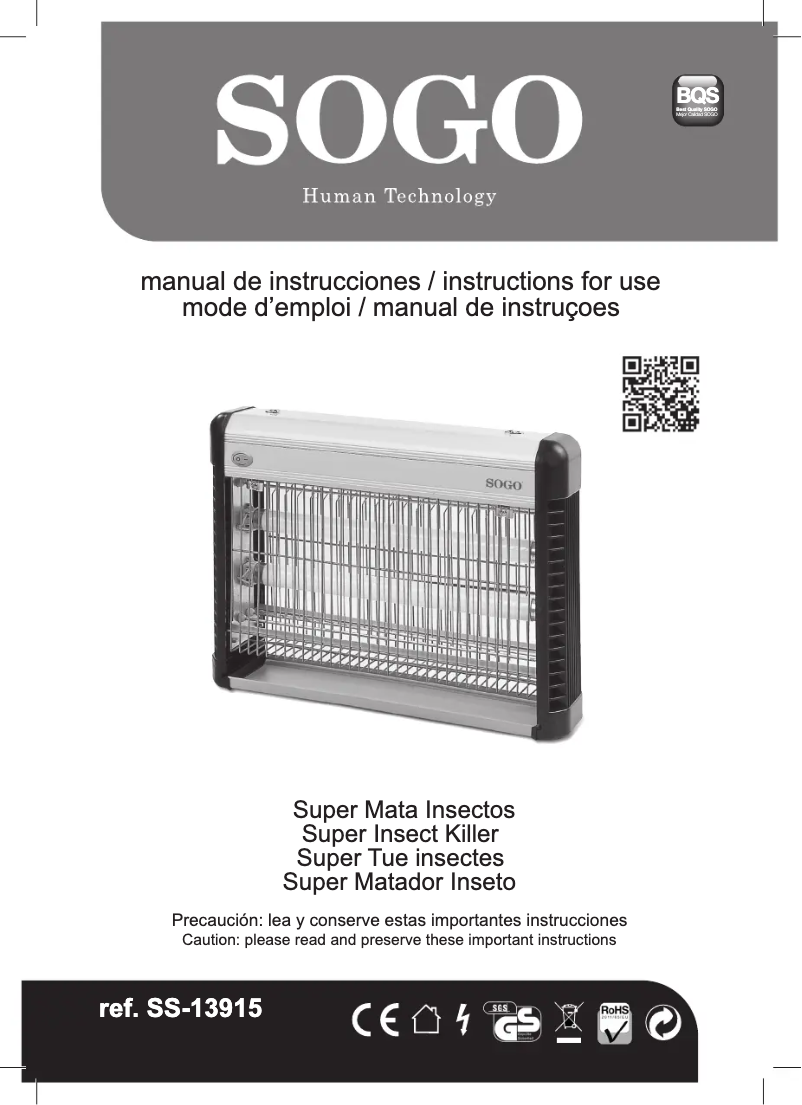 Image de la première page du manuel de l'appareil SS-13915