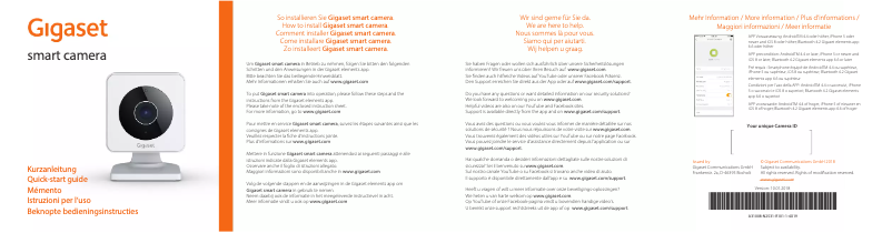 Page n°1 - Manuel utilisateur Gigaset Smart camera