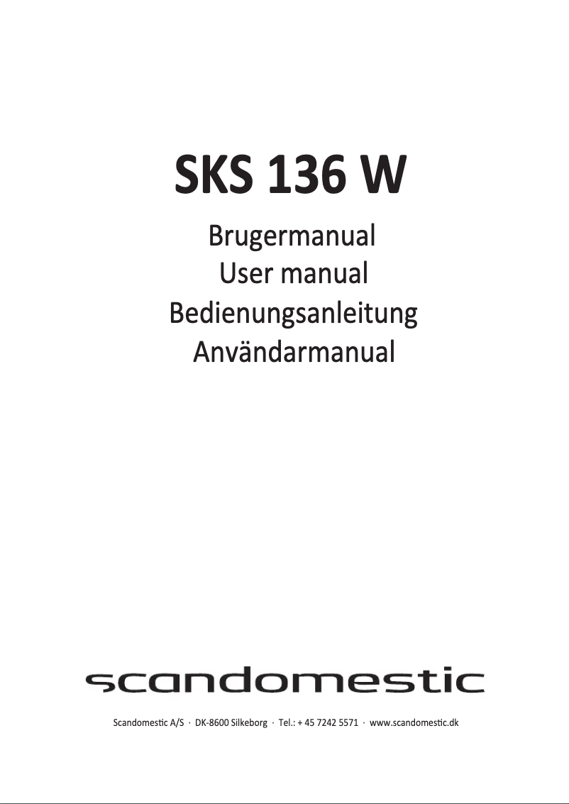 Image de la première page du manuel de l'appareil SKS 136 W