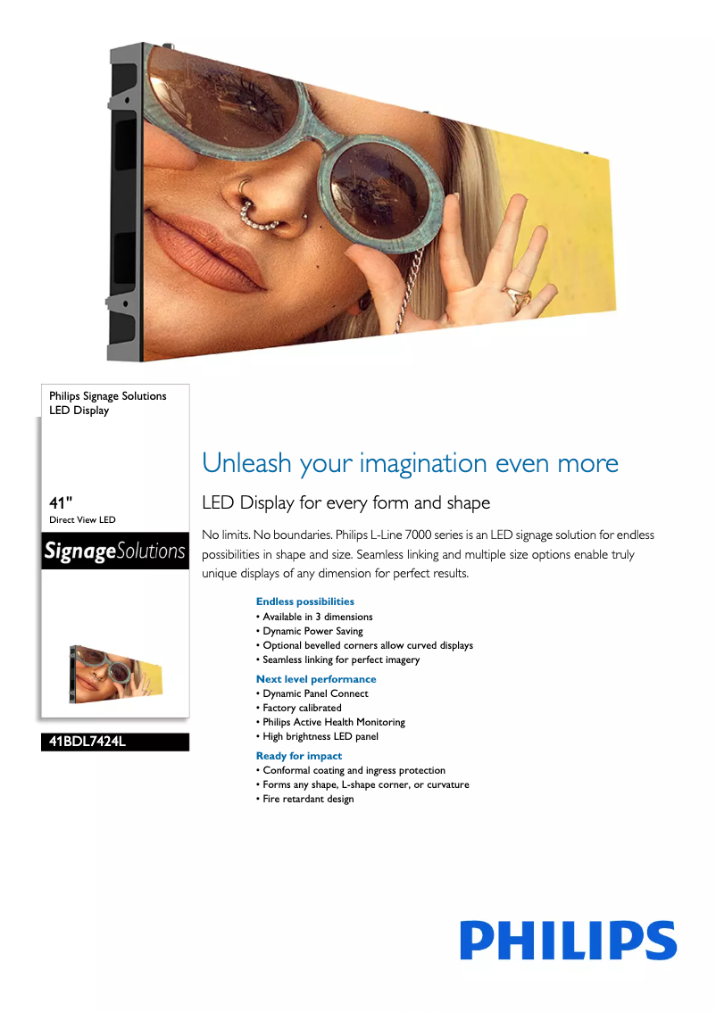 Page n°1 - Fiche technique Philips 41BDL7424L