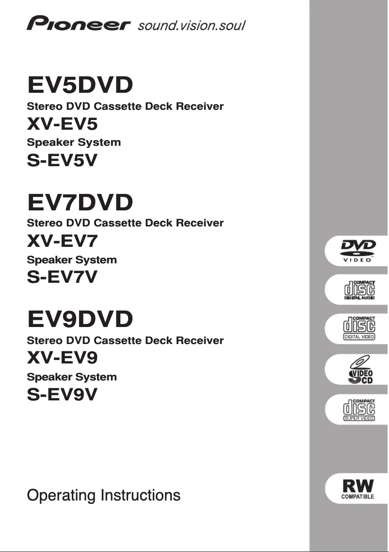 Page 1 de la notice Manuel utilisateur Pioneer EV-7DVD