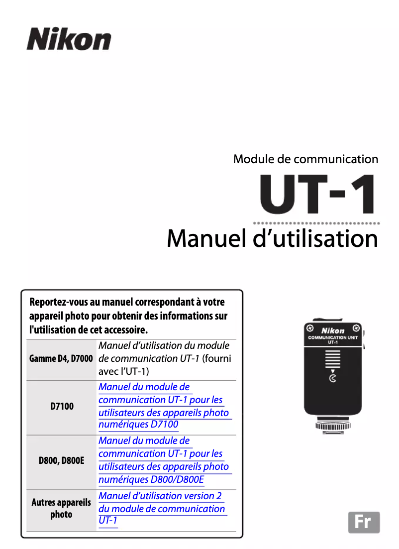 Image de la première page du manuel de l'appareil UT-1