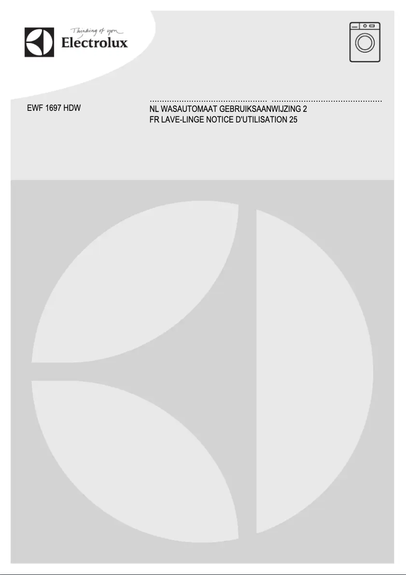 Page 1 de la notice Manuel utilisateur Electrolux EWF1697HDW