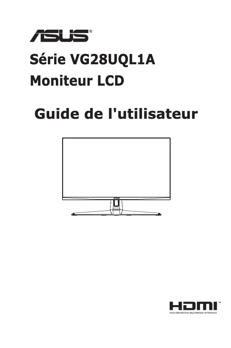 Page n°1 - Manuel utilisateur Asus TUF Gaming VG28UQL1A
